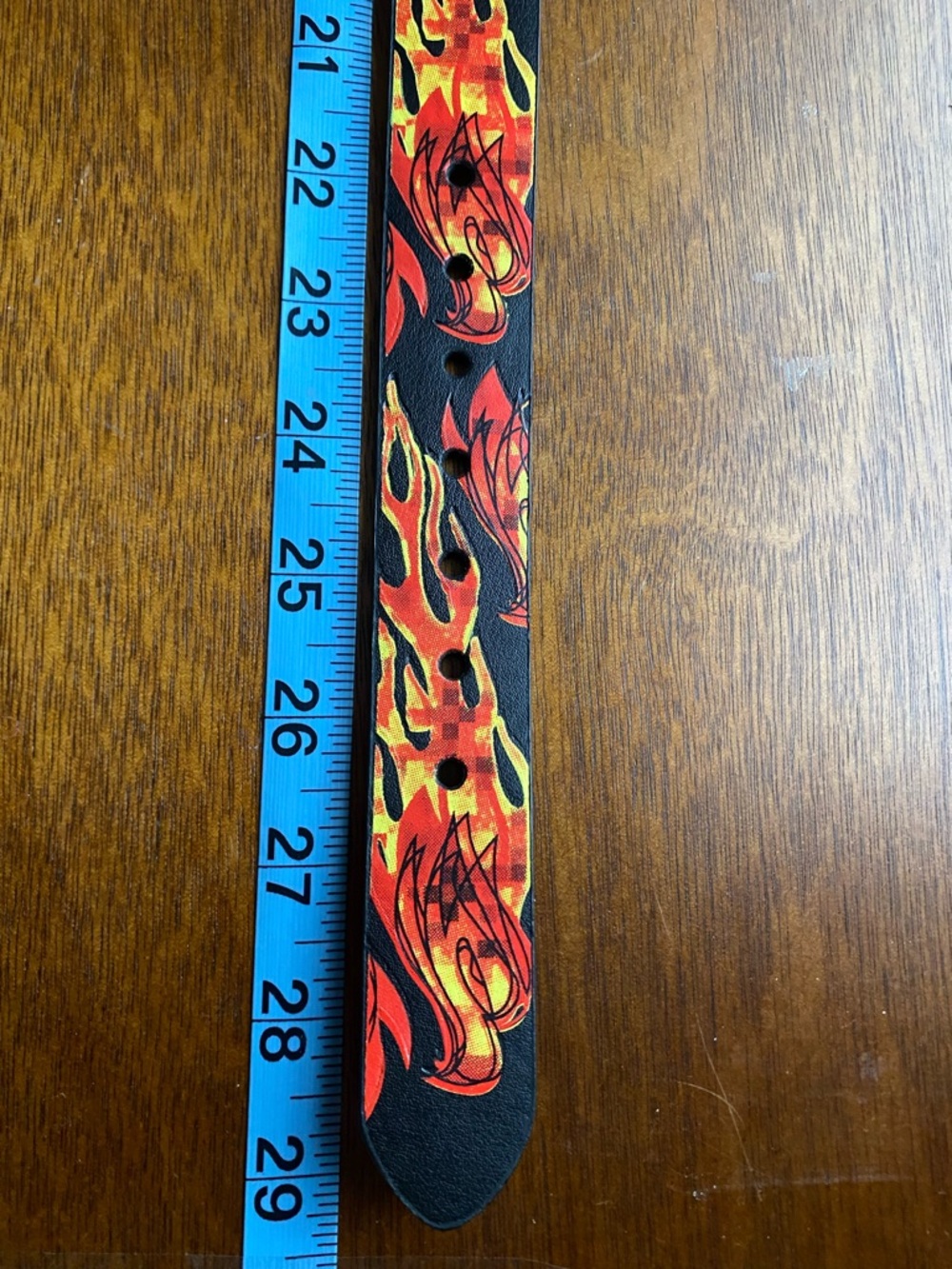 Tony Hawk Black Belt with Red and Yellow Flame Design